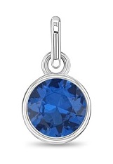 nice sterling silver cubic zirconia September birthstone baby charm